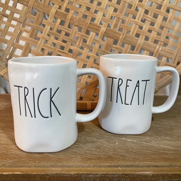 Rae Dunn Trick Treat Mug Set Holiday Halloween Ceramic Cup Decor Gift Autumn - Picture 9 of 9